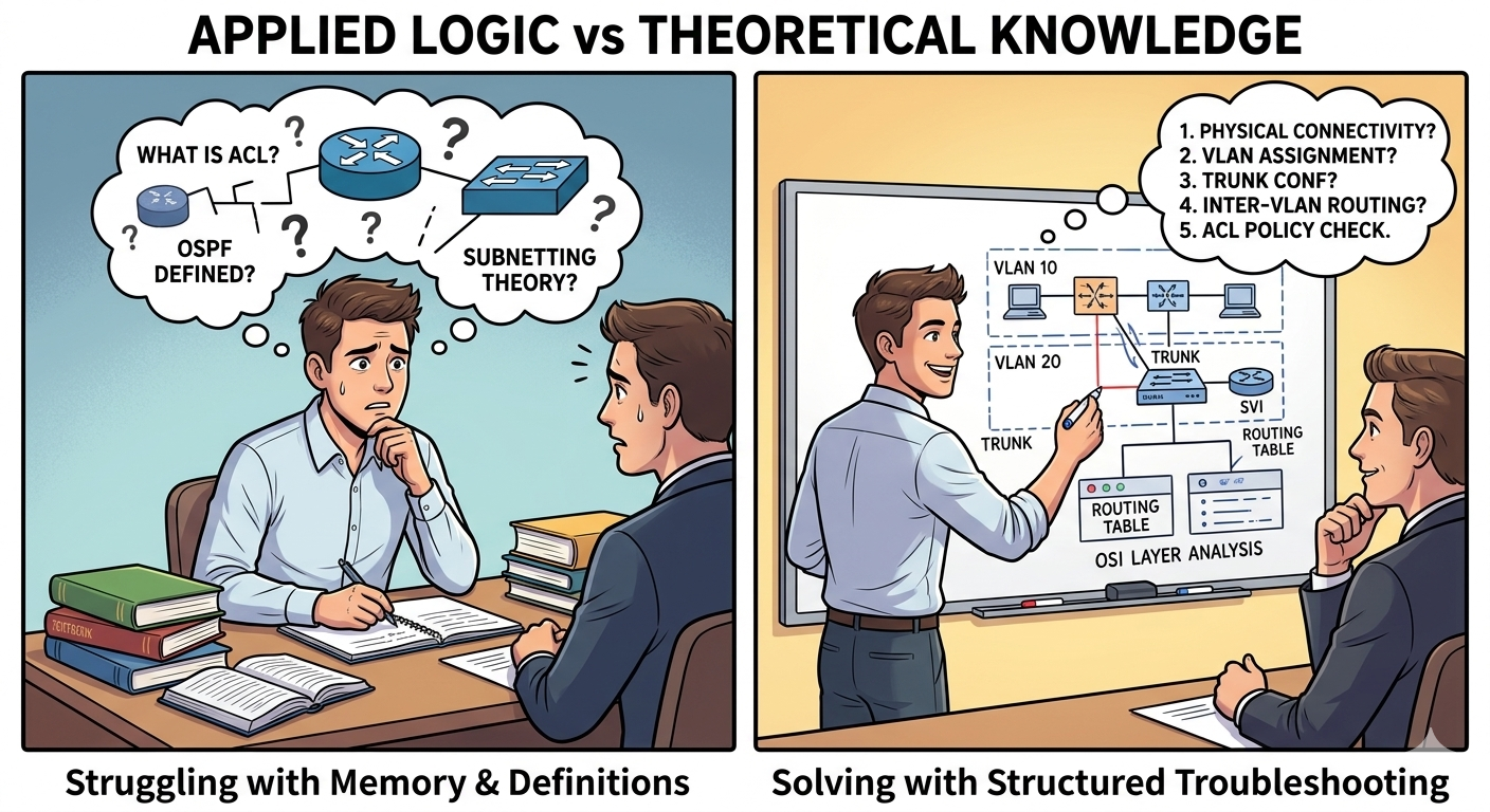 Why Many CCNA Candidates Struggle in Technical Interviews